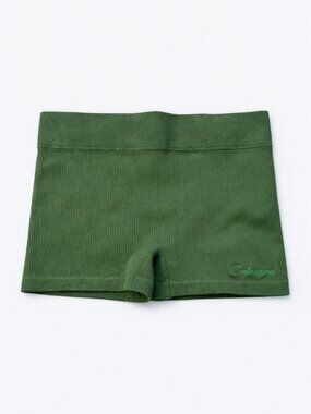 Civilregime Olive Green Ribbed Shortie Shorts NWT XL